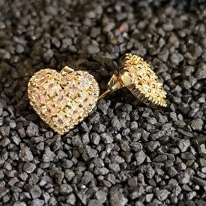 Aretes corazon Rodio
